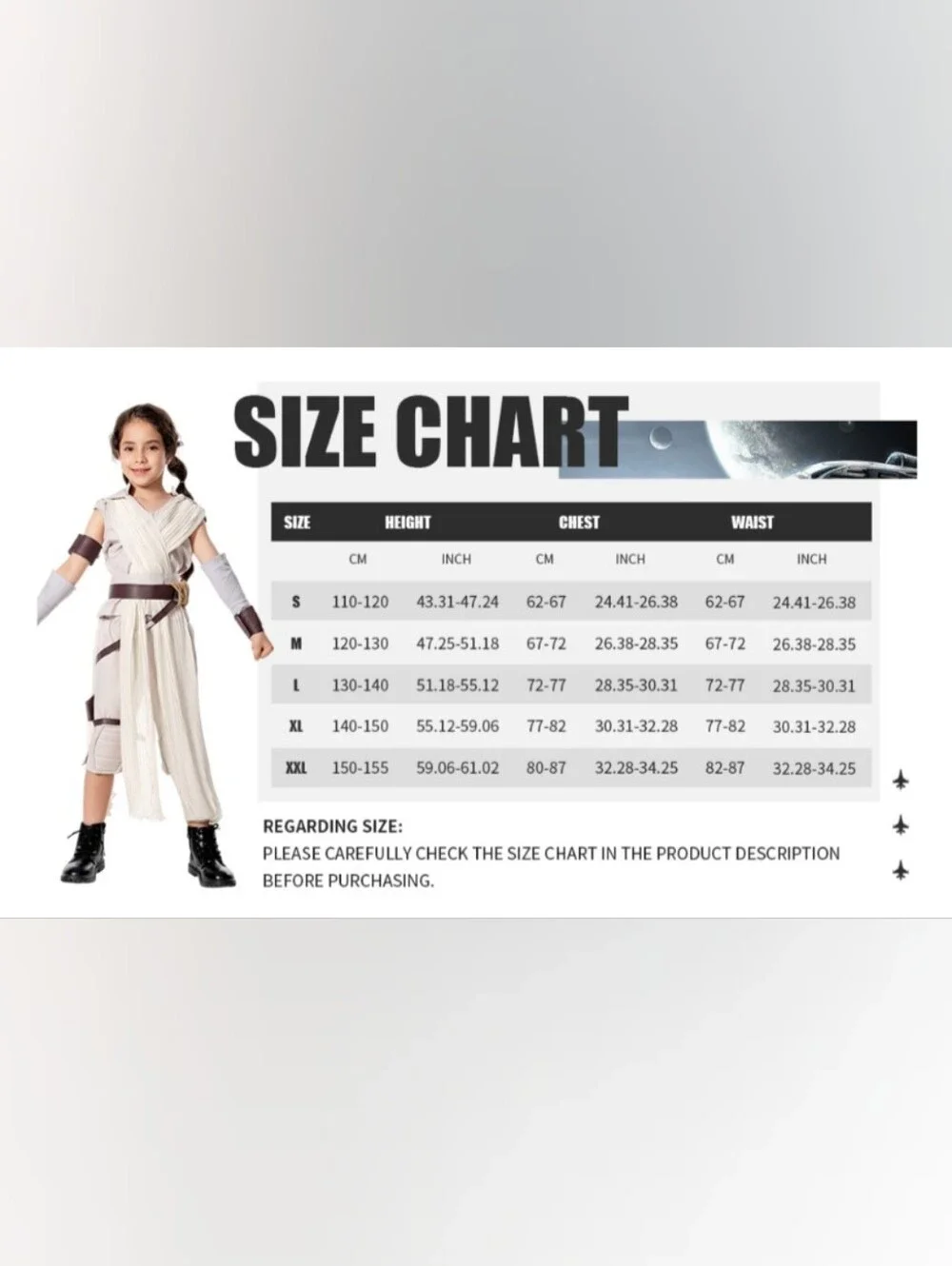 Jedi-Inspired Hooded Costume in Taupe with Brown Accessories Size Small